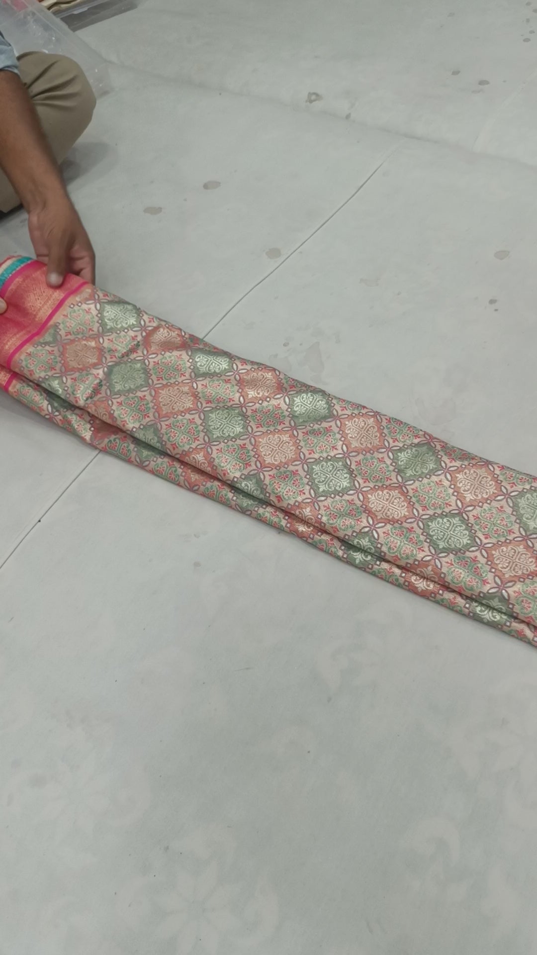Multicolor Banaras Silk Saree For women With Unstitched Blouse