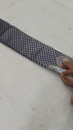 Neavy Blue And Silver Banarasi Silk Saree For women With Unstitched Blouse