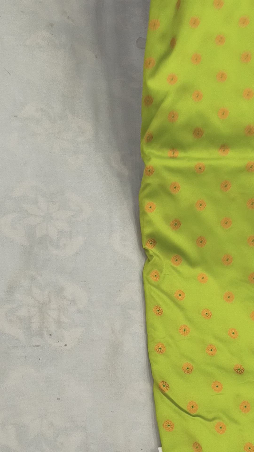 Neon Yellow And Blue Banarasi Silk Saree For women With Unstitched Blouse
