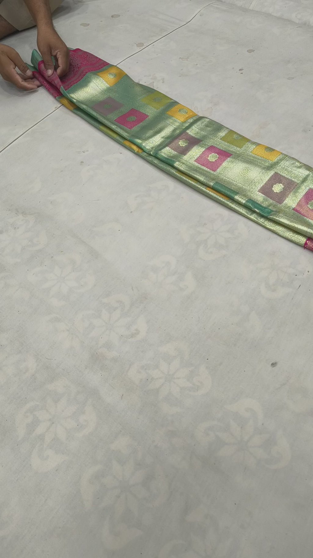 Multicolor Pastel Banaras Silk Saree For women With Unstitched Blouse